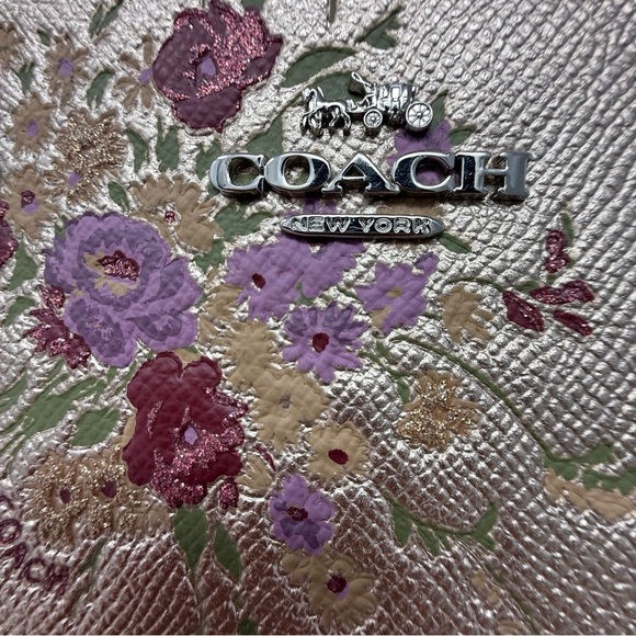 Coach Floral Metallic Tote Bag – Gold Leather Style No. N3S- F38829 - Picture 12 of 15